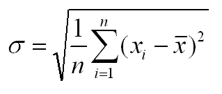 standard deviation formula